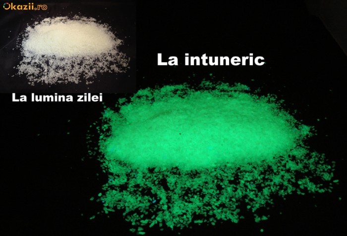 Nisip fosforescent glow decorativ, lumineaza in intuneric pana la 8 h foto mare