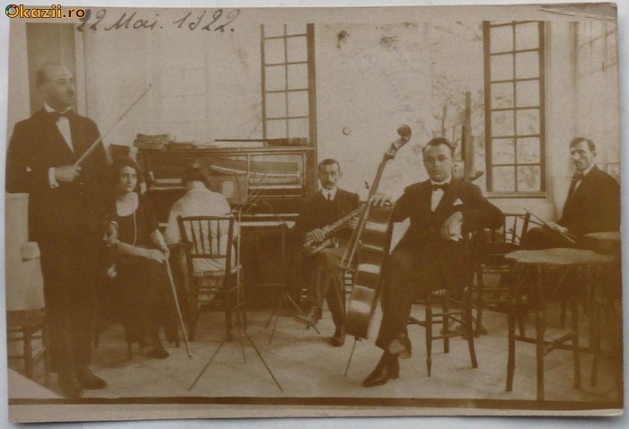 Foto cu orchestra de camera din Romania in concert la Atena , 1922 foto mare