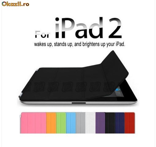 husa neagra smart apple ipad 2 100 % original + folie ecran iPad Smart Cover Polyurethane Black display foto mare husa neagra smart apple ipad 2 100 % original + folie ecran iPad Smart Cover Polyurethane Black display foto mare