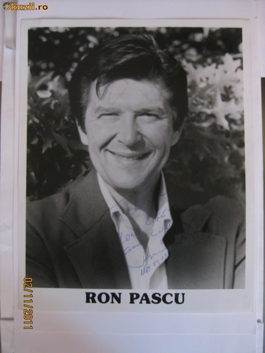 FOTOGRAFIE MARE CU AUTOGRAFUL MAGICIANULUI AMERICAN RON PASCU foto mare