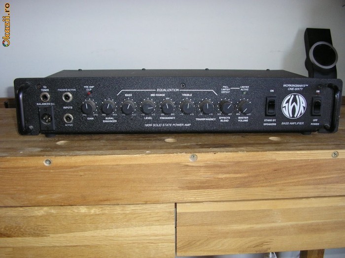 Vand amplificator de bass SWR Workingman's One-Sixty 160 watt (head) foto mare