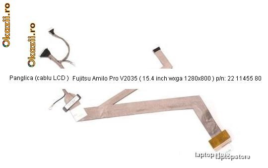 Panglica cablu LCD Fujitsu Amilo Pro V2035 ( 15.4 inch wxga 1280x800 ) P/n: 221145580 foto mare