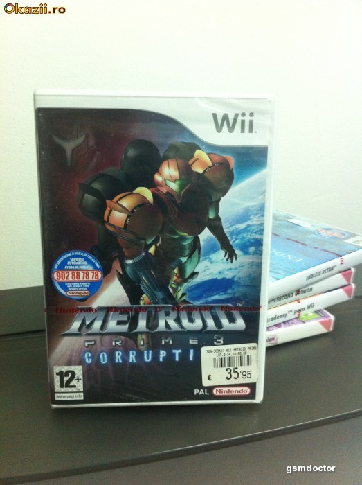 Joc WII Metroid Prime 3: Corruption original PAL foto mare
