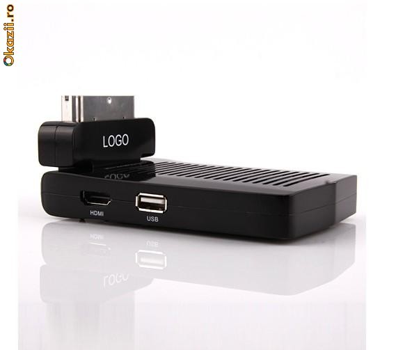 Mini Digital DVB-T Terrestrial Receiver True HD H.264 MPEG4 Scart TV Tuner IR foto mare