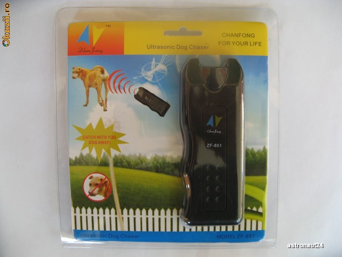 Aparat Dog Chaser anti-caini dispozitiv cu ultrasunete pentru alungat sau dresat cainii foto mare Aparat Dog Chaser anti-caini dispozitiv cu ultrasunete pentru alungat sau dresat cainii foto mare
