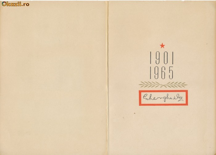 RFL 1966 ROMANIA Gh. Gheorghiu Dej folder special FDC cu colita si timbru foto mare
