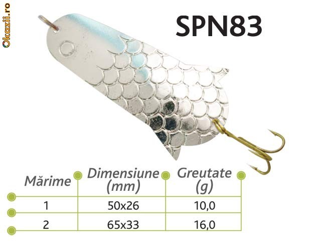 Lingurite oscilante Spn 83 Baracuda 10g/16g foto mare