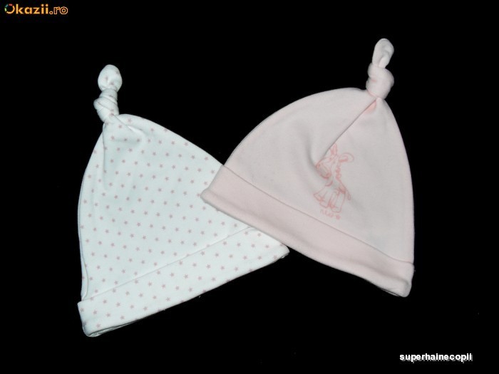 Nou! Set 2 caciuli fetite sau baieti 3-6luni/NEXT/Accesorii copii foto mare