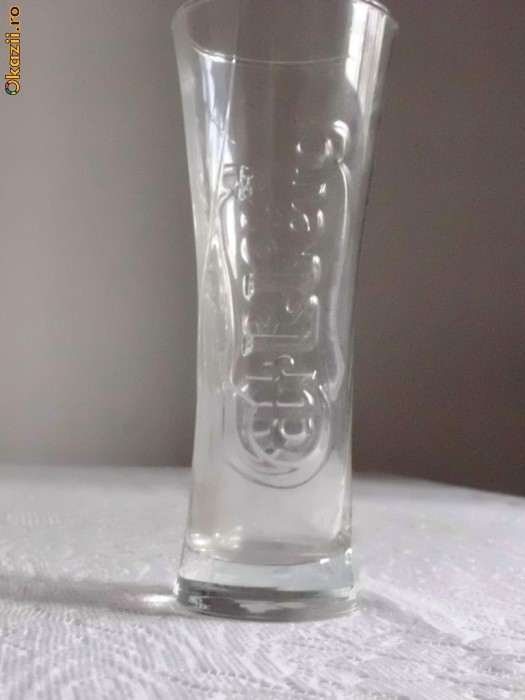 PAHAR DE STICLA PENTRU BERE CARLSBERG foto mare