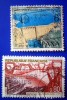 S2124 1969 1973 SPANIA + FRANTA BARAJE VIADUCTE 1+1v  Michel 202