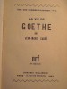 ,,La vie de GOETHE1929
