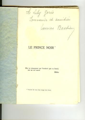 Louise Bastien - Le prince noir, cu autograf, 1931, de colectie foto mare