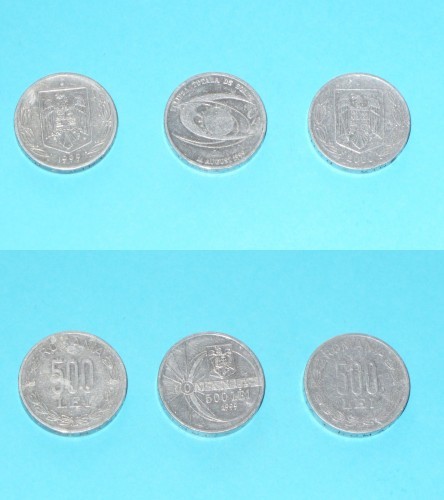 ROMANIA - LOT MONEDE 500 LEI foto mare