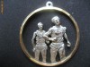 Medalie atletism-Moneda traforata,breloc,medalion