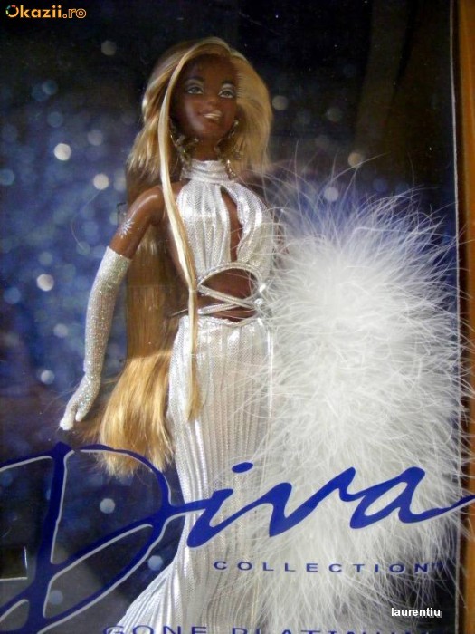 Diva Gone Platinum Barbie 2001 - papusa negresa superba! foto mare