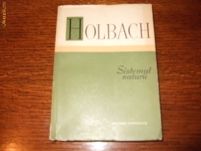 Holbach - Sistemul naturii foto mare