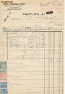 RFL 1940 Document Editura Ciornei 4 timbre perfins foto
