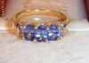 inel aur galben cu tanzanite naturale