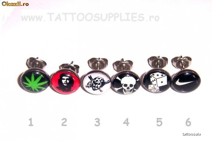 Piercing cercei ureche Marijuana / Che Guevara etc foto mare