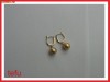 Cercei 14k aur galben cu perle  naturale 10.5-11mm