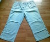 pantaloni bermude trei sferturi dama femei fete pt vara blugi marimea 40 din italia
