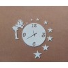 Ceas sticker cu afis zana cu stelute