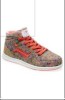 Nou! Bascheti moderni bej inchis + roz neon, hi tops, marca NEXT, fete mar 41
