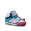 Nou! Bascheti moderni alb-roz-albastrii, hi tops, marca George, fete mar 34