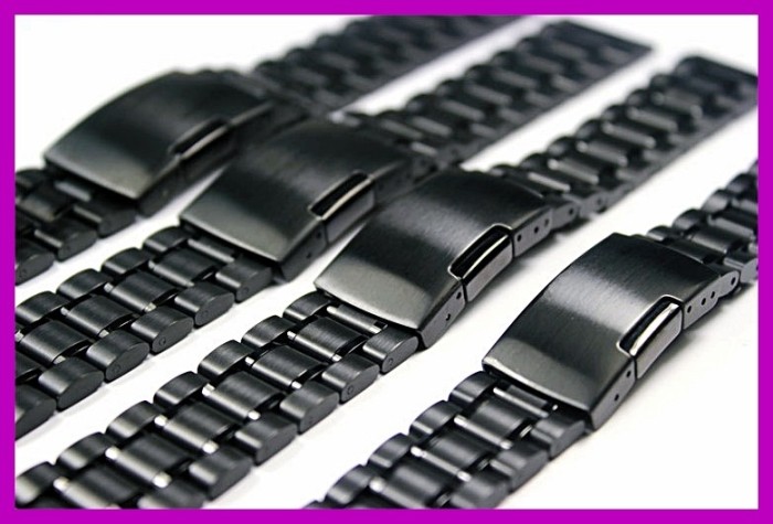 CUREA CEAS DIN ZALE PLINE. SUPERFINISAJ..CALITATE REMARCABILA, LATIME 20mm CU DEPLOYANT TIP BUTON. NEGRU. foto mare CUREA CEAS DIN ZALE PLINE. SUPERFINISAJ..CALITATE REMARCABILA, LATIME 20mm CU DEPLOYANT TIP BUTON. NEGRU. foto mare