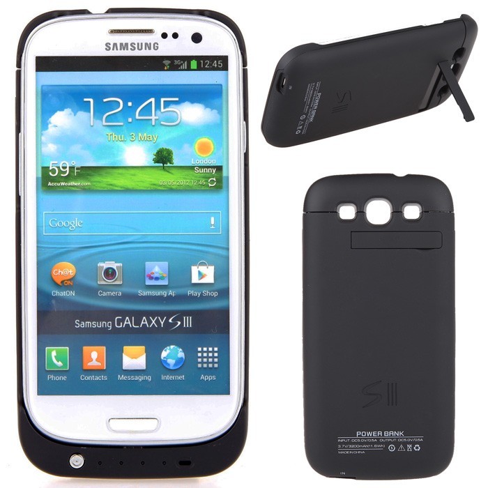 Carcasa cu acumulator / baterie extinsa pentru Samsung Galaxy S3 i9300 3200mAh power case foto mare Carcasa cu acumulator / baterie extinsa pentru Samsung Galaxy S3 i9300 3200mAh power case foto mare