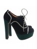 Botine TinaR negre cu platforma verde Xuxa