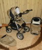 Carucior bebe / copii, multifunctional BABY SMILE V MAX,  2 in 1 - cu landou, husa de picior - pentru varsta 0-36 luni