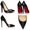 Pantofi dama Christian Louboutin - piele - Negru si Nude - transport gratuit